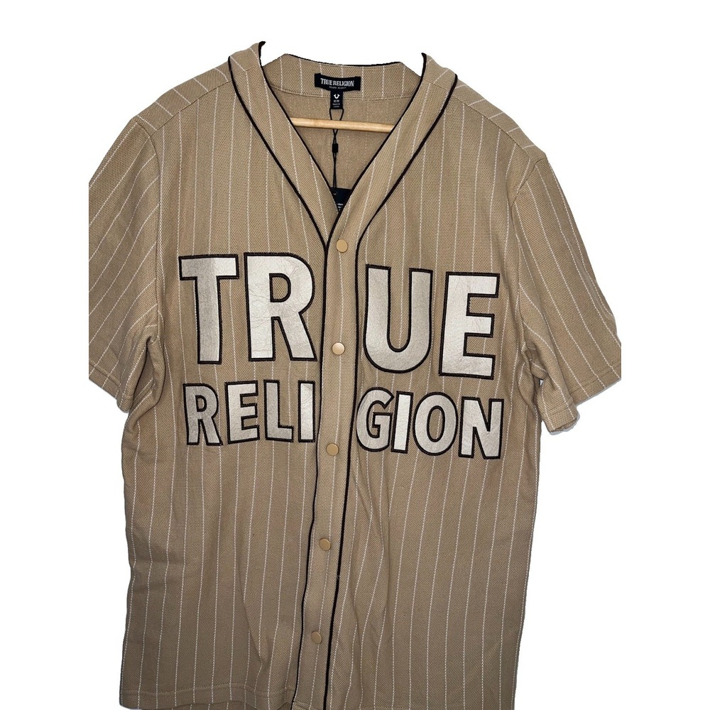 (b12/10)True Religion Baseball Jersey Short Sleeve Mens Size M